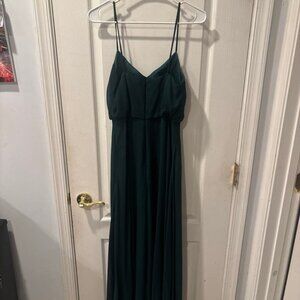 Gray-green formal dress
